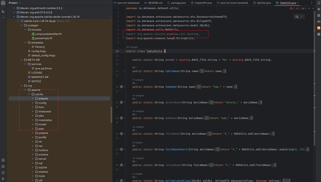 org-json-simple-jsonarray-org-apache-calcite-avatica-util-quoting