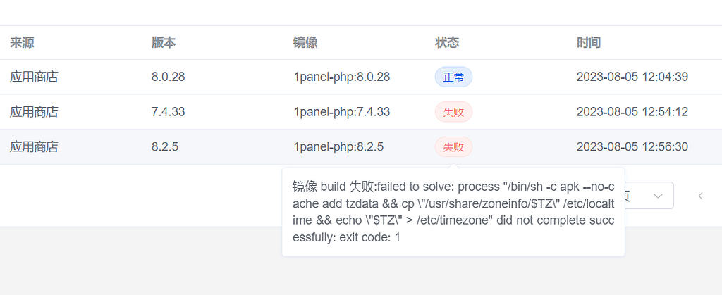 判例EU私法 问题]网站-运行环境创建php环境失败- 1Panel - 社区论坛